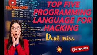 TOP FIVE PROGRAMMING LANGUAGE FOR HACKING || BY TECHNO DEV ||#coding || #hacker || #cybersecurity ||