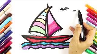 Transportations | Learning How to Draw and Color for kids | Color Kingdom Art