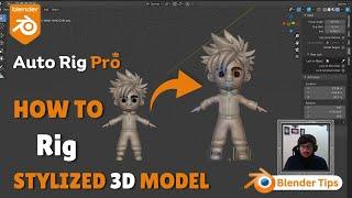 How to Rig a Cartoon Character in Blender with Auto-Rig Pro – Easy Tutorial!