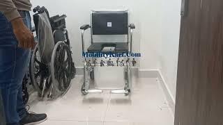 Mobility Kart Rolling Commode Chair With Wheels For Elderly, Seniors - Call +918770784247