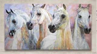 ARABIAN HORSES | ARABISCHE PFERDE | Original Painting by J&O Art Studio Cologne