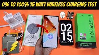 Infinix Note 40 5G Charging Test | 0% to 100% Charging Test with 15W Wireless Charger | HINDI |