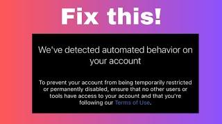 How to Fix “We’ve detected automated behavior on your account” on Threads