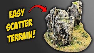 How to build REALISTIC looking rocky outcrops for CHEAP! ~ Warhammer Terrain