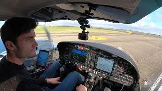 IFR flight in a DA42 from Norwich to Wycombe with ATC audio.