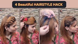 4 Easy Twisty Braids Hair Styling Tool ||  lace braid & side zee comb  layer puff hack