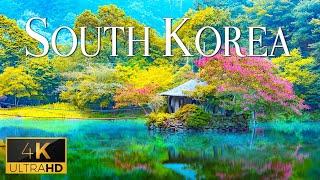 FLYING OVER SOUTH KOREA (4K UHD) - Soothing Music With Stunning Beautiful Nature Film For Relaxation