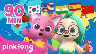 [ALL]  World Tour Series | Animation & Cartoon Compilation | Virtual Tour for kids | Pinkfong