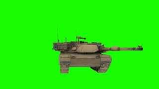 USA tank ABRAMS  in green screen free stock footage