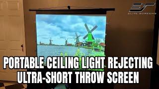 Elite Screens Light On CLR® 3 Portable Ceiling Light Rejecting Screen