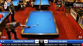 Frederic CAUDRON vs Gökhan SALMAN FİNAL !! - 22.BİLARDOMAX BALABAN-THEORY 3 Cushion Billiards LEAGUE