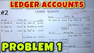 LEDGER Problem 1 - Solved Example - Class 11 / B.COM / CA Foundation