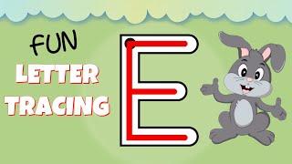 How to Write the Uppercase Letter E - Uppercase Alphabet for Kids