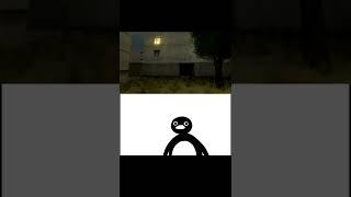 noot noot pingu meme (cursed face chases man)