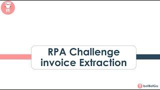 UiPath RPA Challenge - 4 | Invoice Extraction - UiPath Intelligent OCR to extract data from invoices