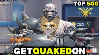 POTG! GETQUAKEDON INSANE DOOMFIST ROLLOUTS TOP 500 - World of Warcraft X Overwatch 2 season 12