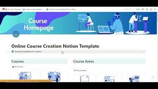 Create Online Courses Using Notion Template