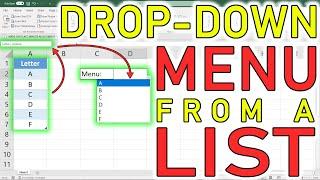 How to Create a DROP-DOWN Menu From a LIST in Excel (+ Bônus)