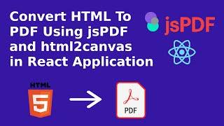 How to convert html to pdf in react app using jsPDF | #jsPDF #react #html2canvas