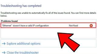 How To Fix Ethernet does not have a valid IP configuration In Windows 10 - SOLVED