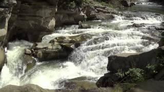 The waterfall Probiy in Yaremche (Водопад "Пробой" в Яремче) (Side view)