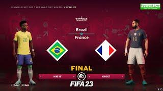 FIFA 23 | Brasil vs. France | FIFA World Cup Final 2022 Qatar | Neymar vs Mbappe - Gameplay PC