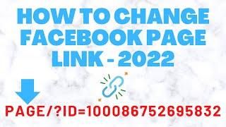 How to change Facebook page link - 2023