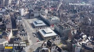 Survol du centre-ville de Rennes en drone