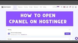 How to open cpanel on hostinger 2023 ! In 2 minutes...