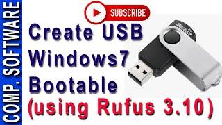 how to create bootable USB windows 7 installer | (Free 100%  RUFUS 3.10)