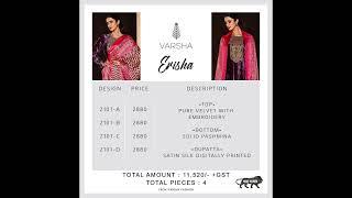 Erisha Varsha Fashions Plazzo Style Suits