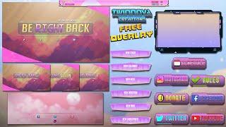 Free Cute Twitch Overlay Package - PSD Files Included 2021