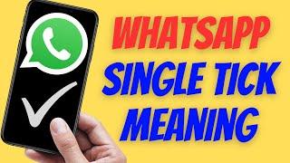 What The WhatsApp Single Tick Only Means