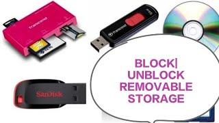 HOW TO BLOCK/UNBLOCK REMOVABLE DEVICES ON PC||ZYOJYO TECH||