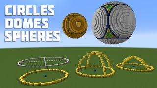 Simple Ways to Build Circles, Domes, and Spheres from Scratch | Minecraft Tutorial
