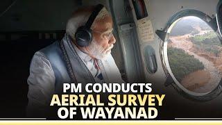 LIVE: PM Modi conducts aerial survey of landslide affected areas in Wayanad, Kerala