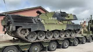 Leopard 1A5 tank 62.427 returning to the museum - SCANIA R650 Truck