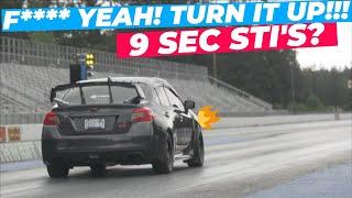 ️ INSANE 900+ WHP 9 SEC SUBARU STI'S! WE GO DRAG RACING! TUNED BY BADER BUILT | TURN IT UP! 4K