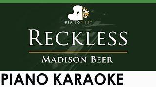 Madison Beer - Reckless - LOWER Key (Piano Karaoke Instrumental)