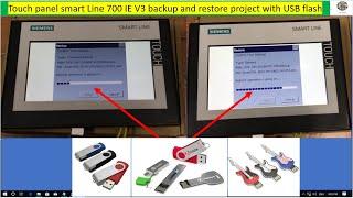 Easy backup and restore project of touch panel smart 700 IE V3 with USB flash
