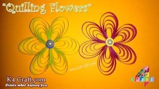 DIY: How to make "Quilling Flower" using Comb -Paper Quilling Arts #Home #Decor