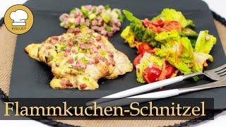 FLAMMKUCHEN-SCHNITZEL Elsässer Art - Schnitzel mal anders