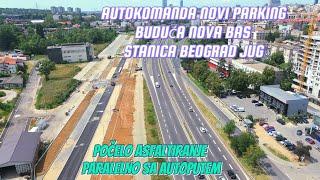 Beograd radovi Autokomanda počelo asfaltiranje parkinga kod Autoputa teren dron,moguća lokacija BAS