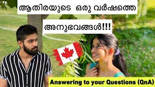 One year Experience in Canada | Detailed QnA video  - Blissful Malayali