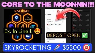 Core coin new exchanges listing update | 1 core $5500  Deposit Open | Satoshi crypto mining Dao BTC