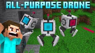 All Purpose Drone Mod Add-on Review (#1) || Minecraft