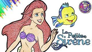 DISNEY PRINCESS COLORING BOOK ARIEL THE LITTLE MERMAID - COMMENT DESSINER  ARIEL ET POLOCHON