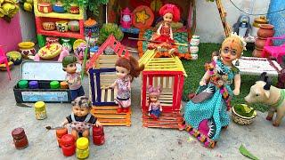 Barbie Doll All Day Routine In Indian Village/Radha Ki Kahani Part-454/Barbie Doll Bedtime Story||