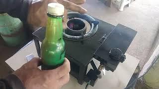Used Oil Stove - easiest way for preheating the chamber. by not using any expensive materials