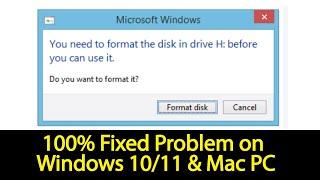 You need to format the disk in drive before you can use it -2024 - Win 10/11 | 100% Recovered Data